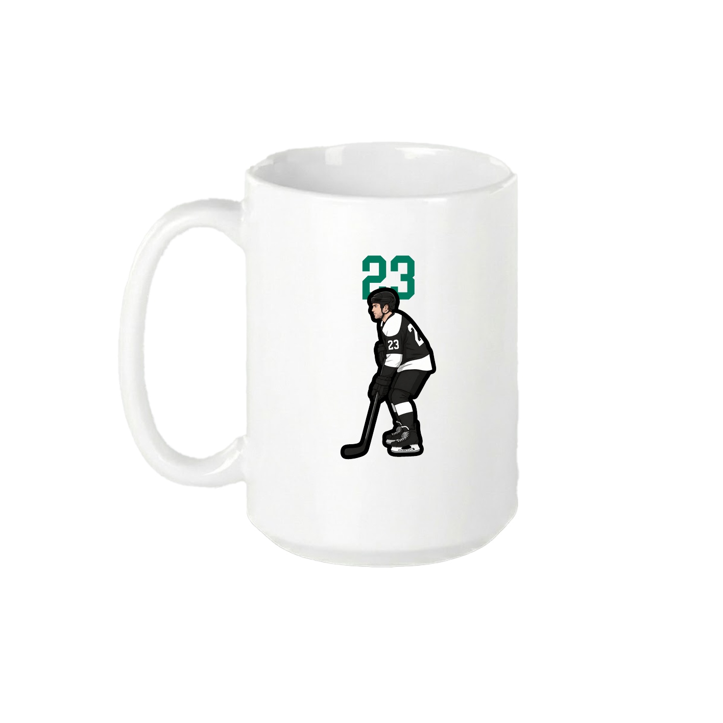 15oz Coffee Mug — Number Top in White