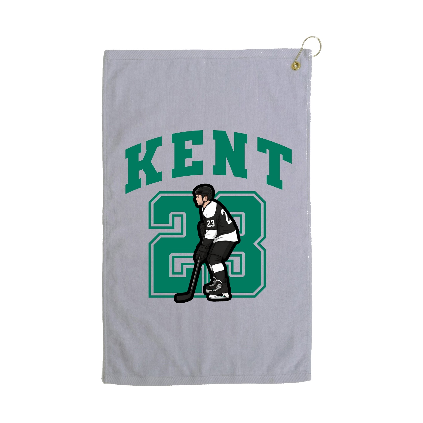 Golf Towel — Number in Grey