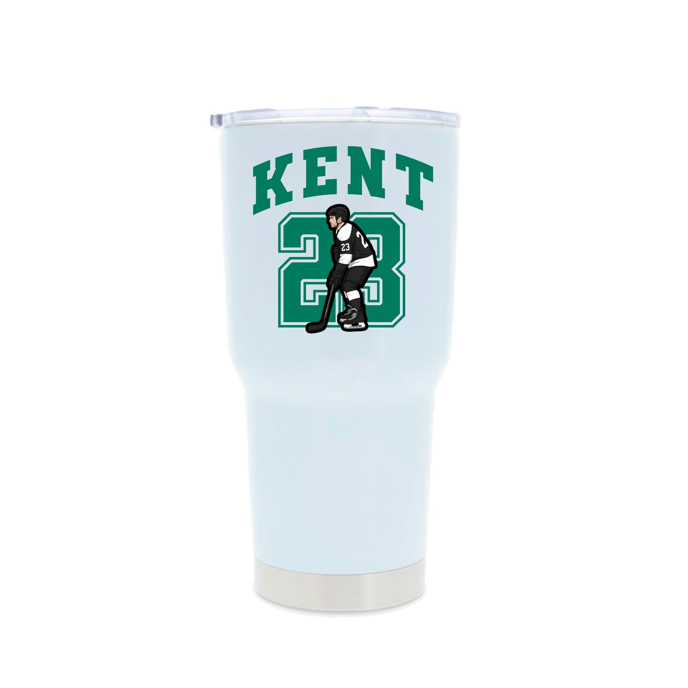 30oz Stainless Steel Tumbler — Number in White