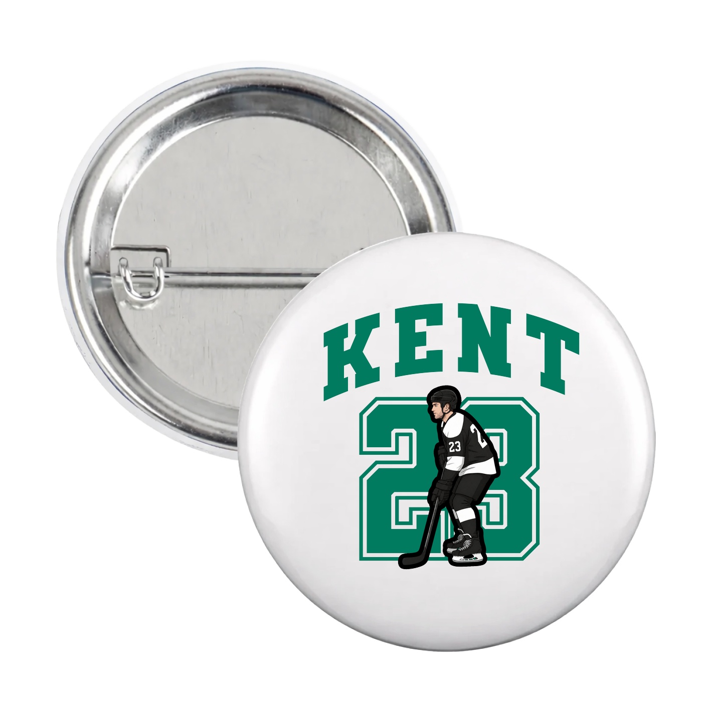 Game Day Button — Number in White
