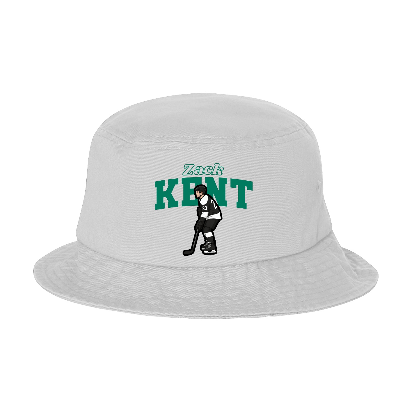 Bucket Cap — Name Arch in White