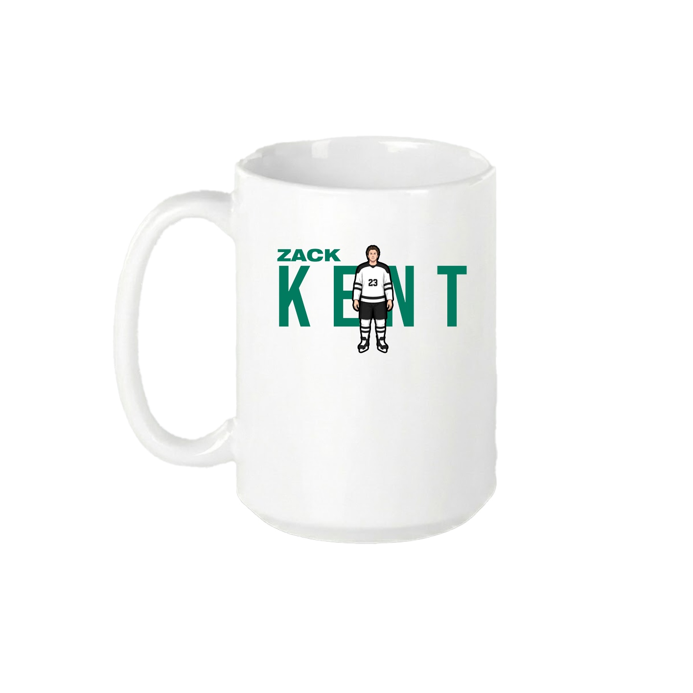 15oz Coffee Mug — Player Name in White