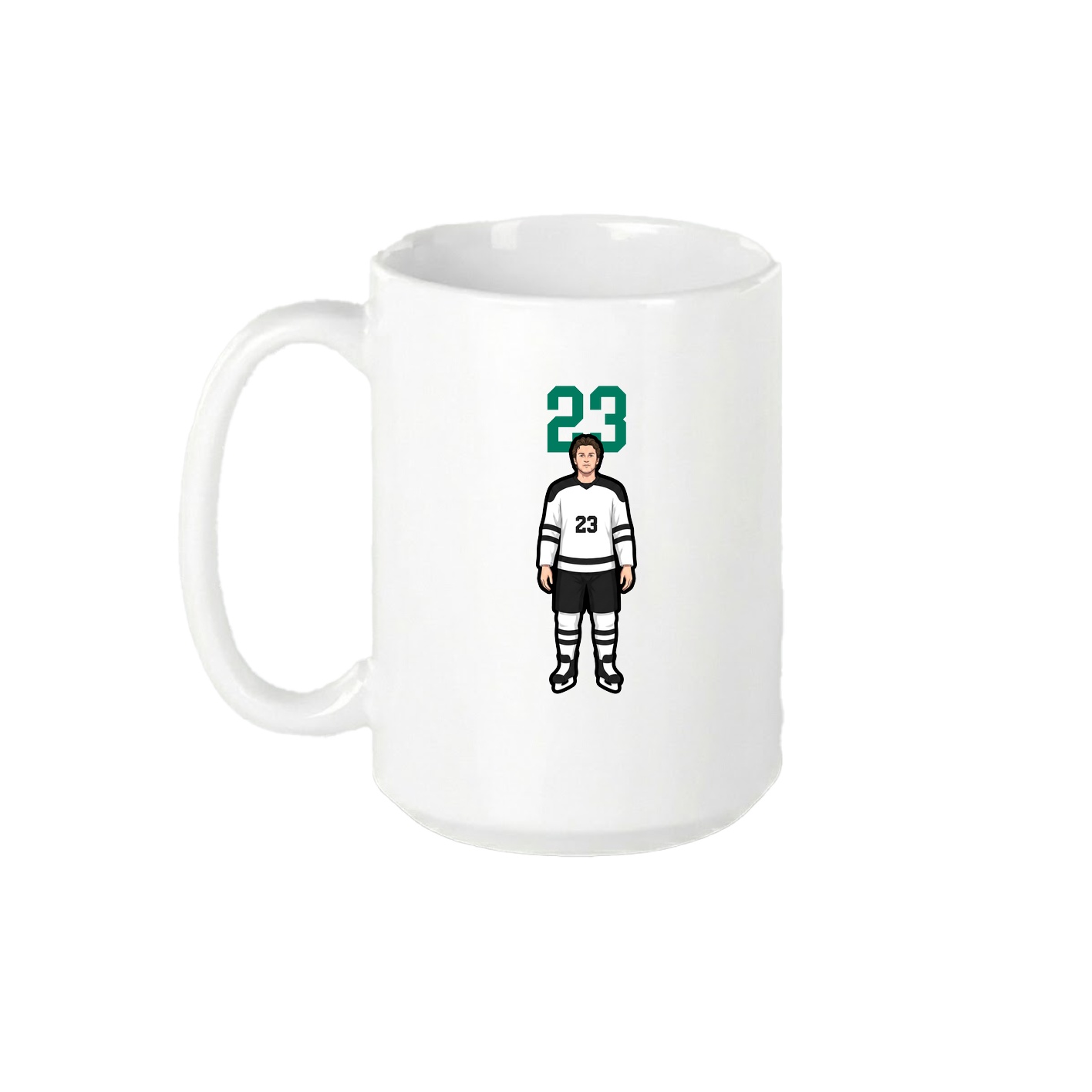 15oz Coffee Mug — Number Top in White