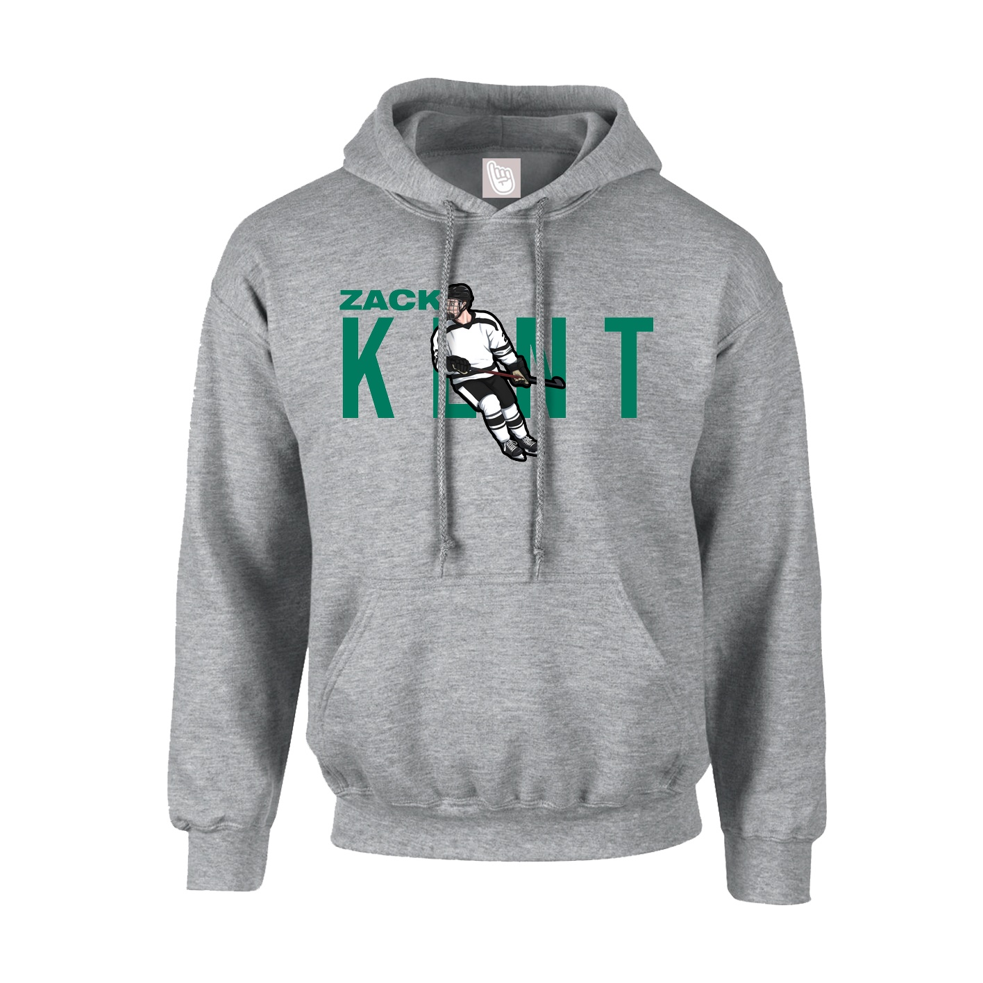 Hoodie — Player Name in Grey