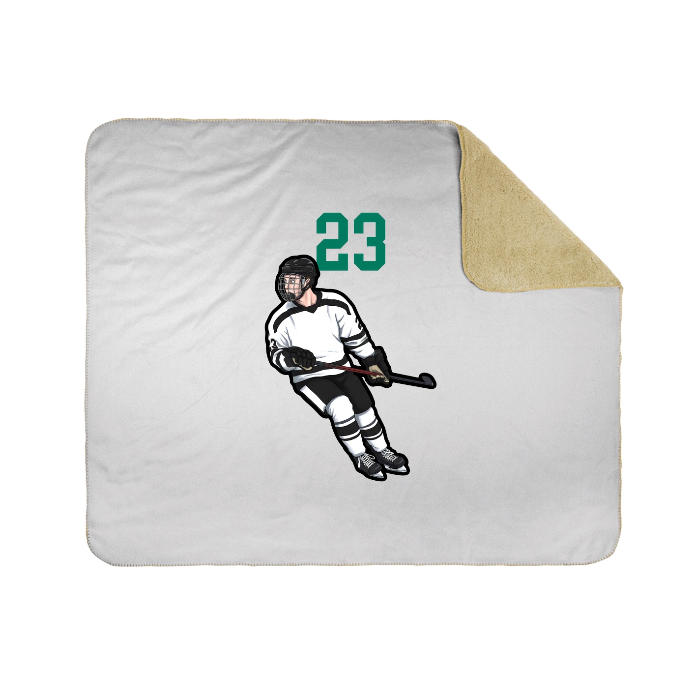 Throw Blanket — Number Top in White