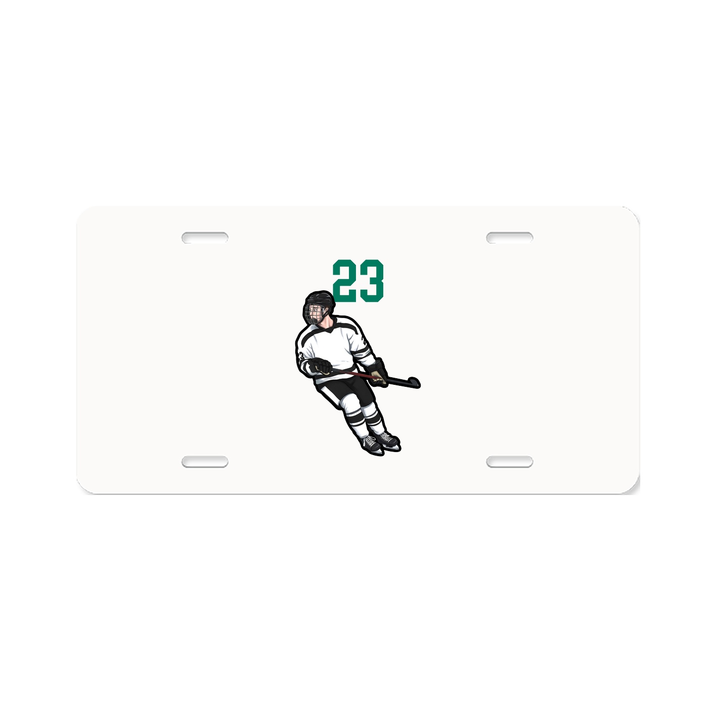 License Plate — Number Top in Classic