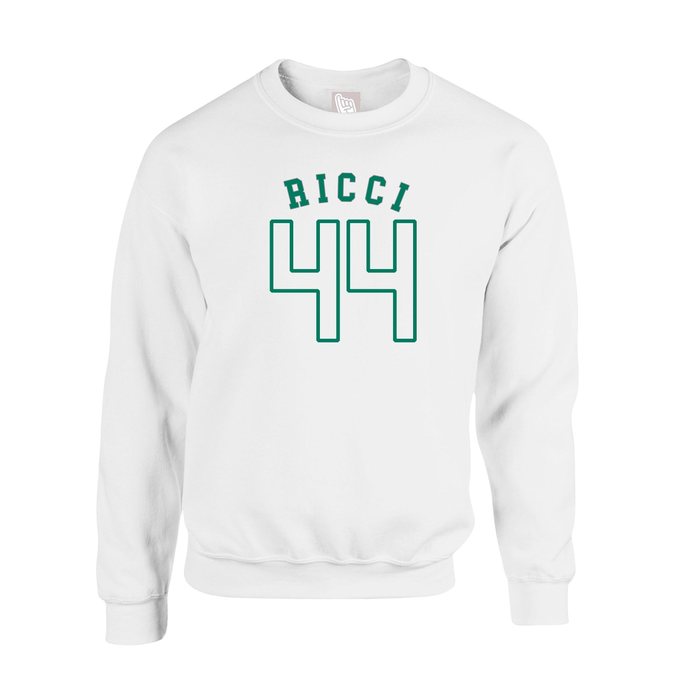Fleece Crew — Shirsey Arch in White