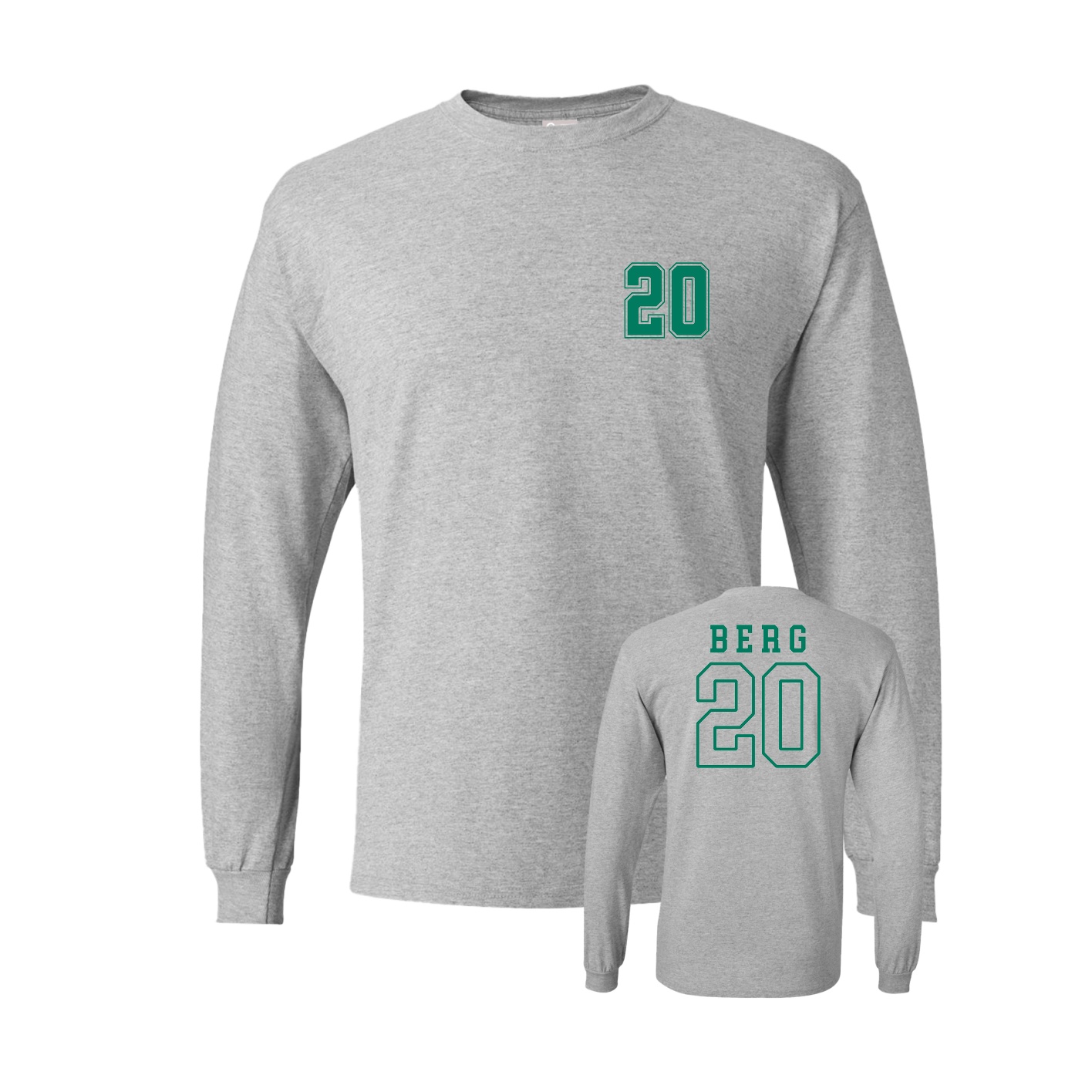 Long Sleeve Tee — Chest Back in Grey