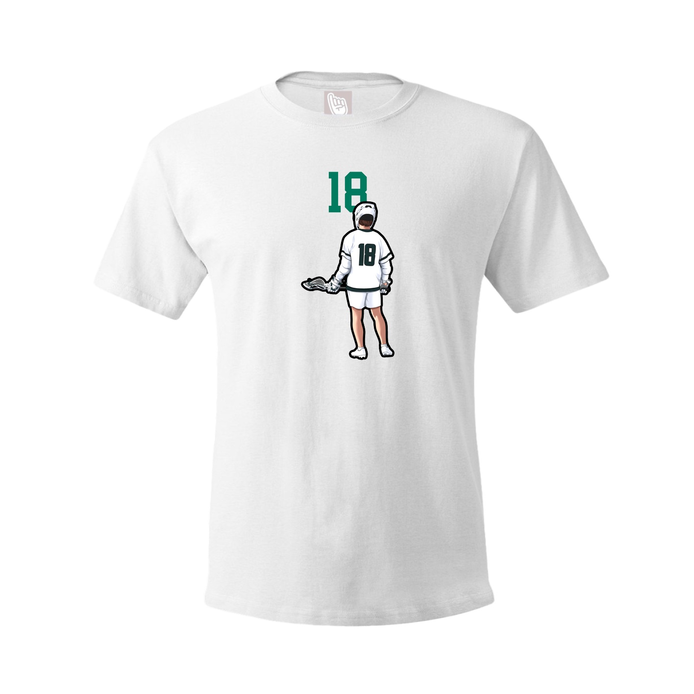 Youth Tee — Number Top in White