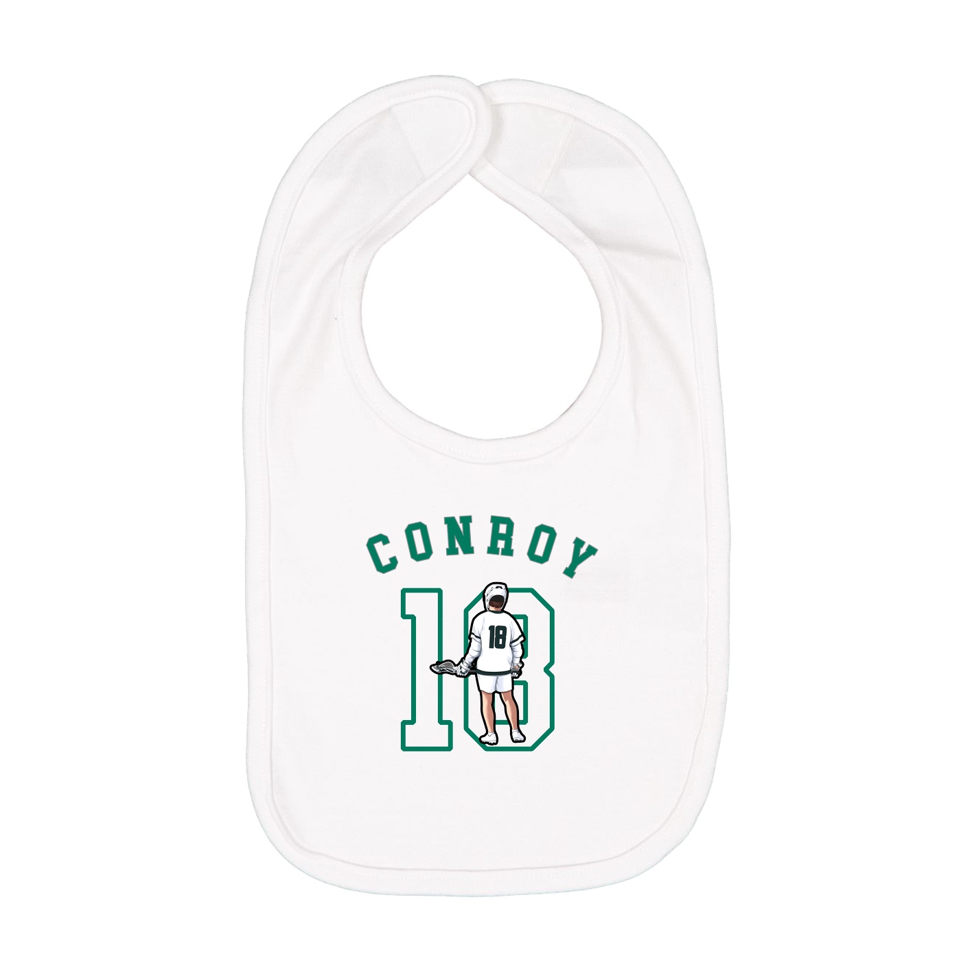 Infant Bib — Shirsey Arch in White