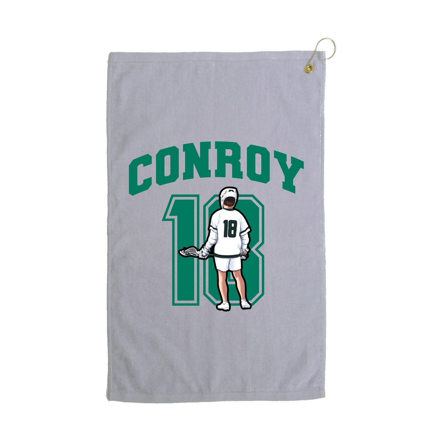 Golf Towel — Number in Grey