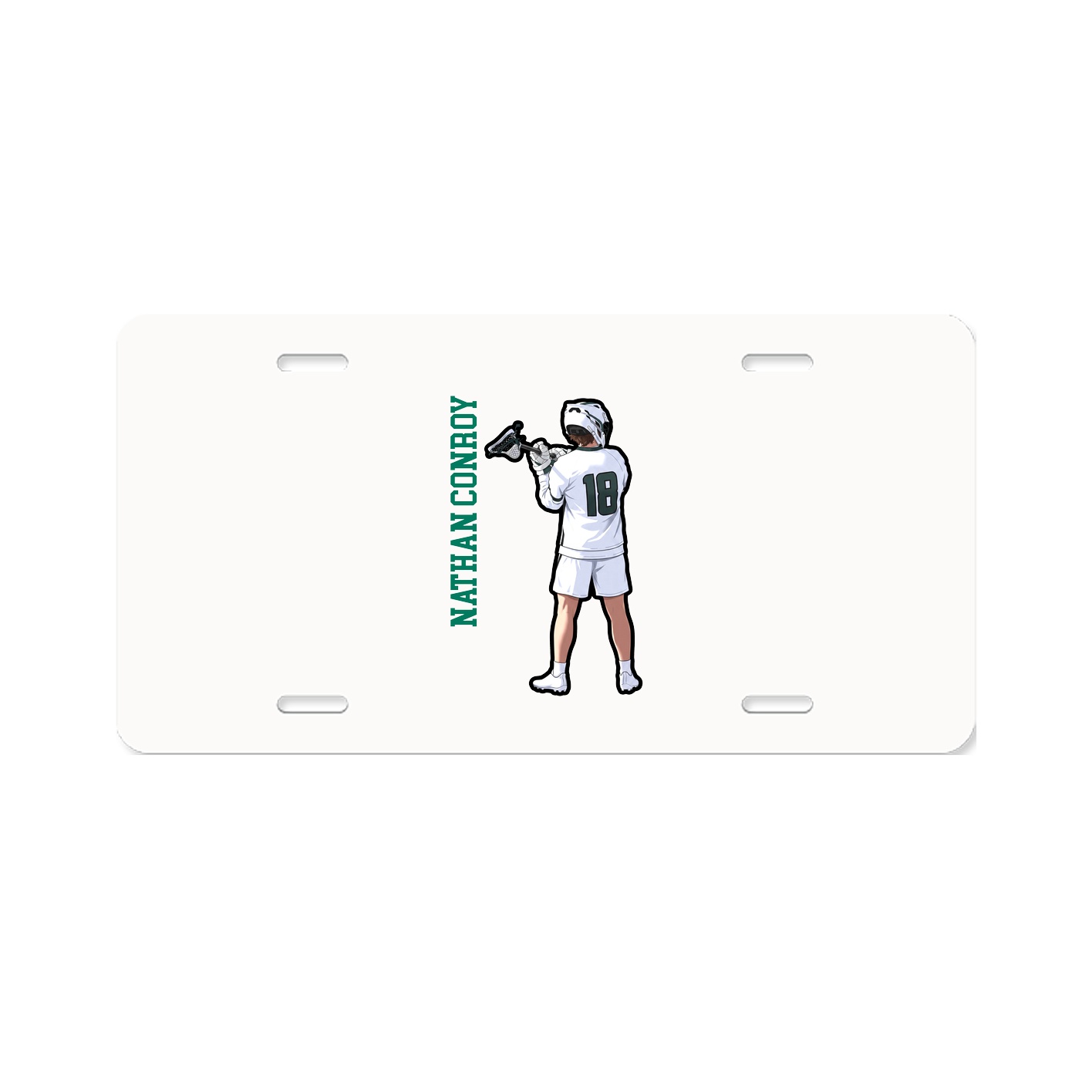License Plate — Name Vertical in Classic