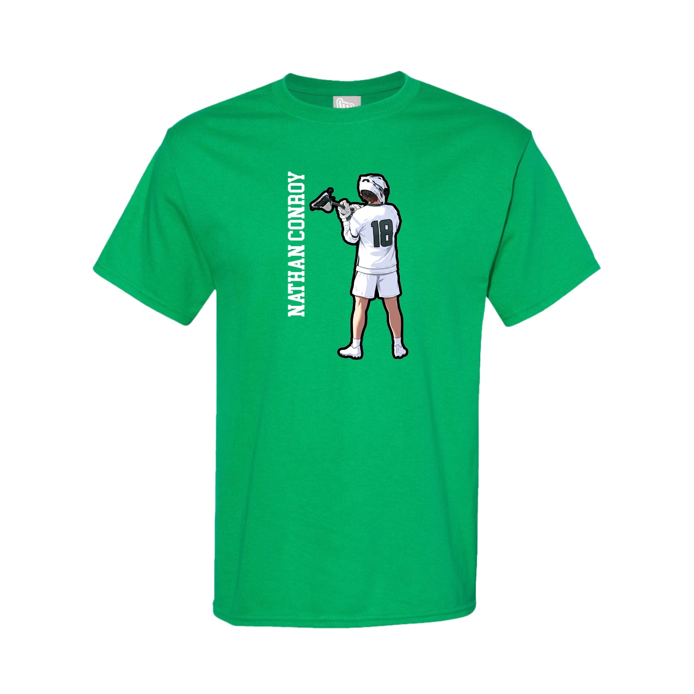 Tee — Name Vertical in Green