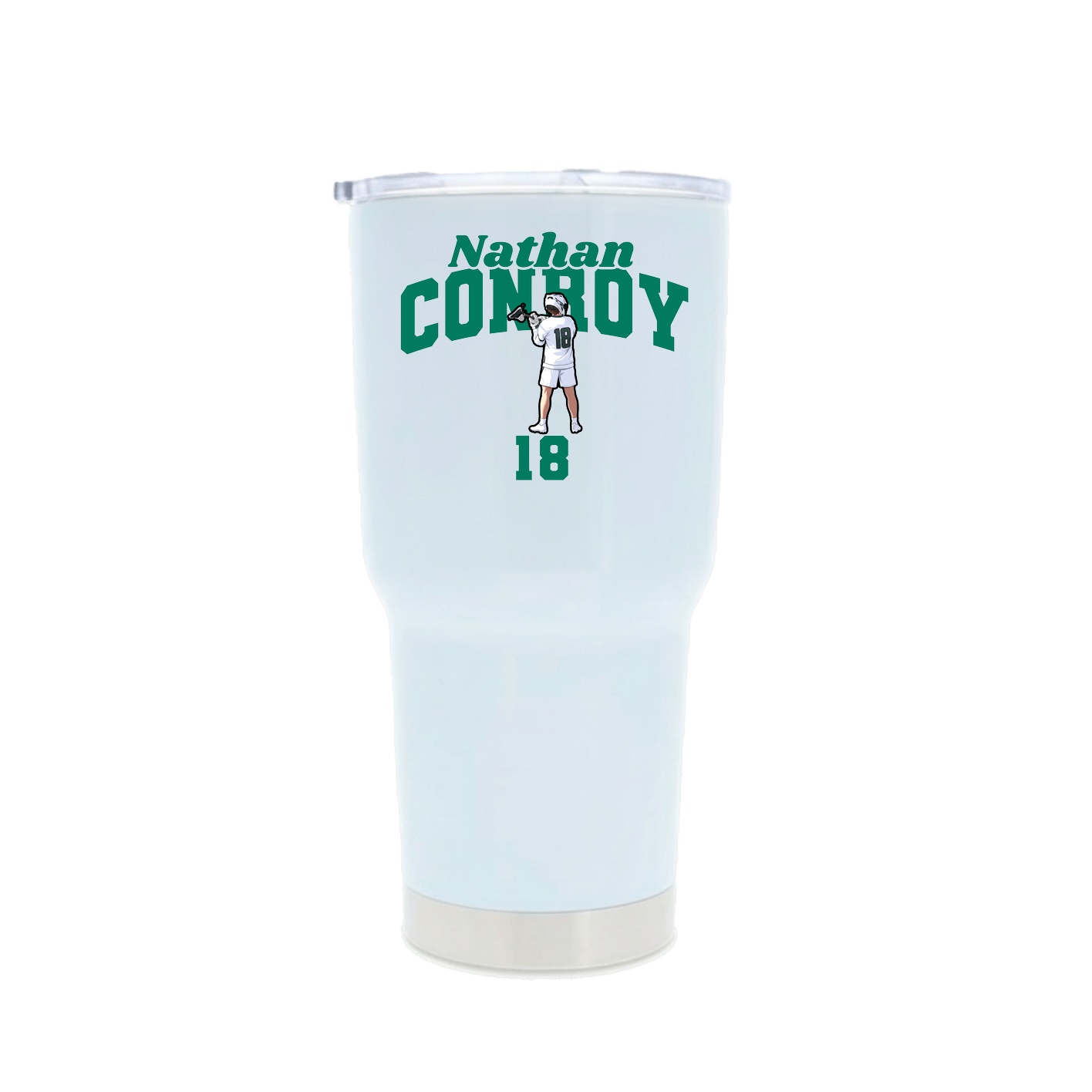 30oz Stainless Steel Tumbler — Signature Arch in White