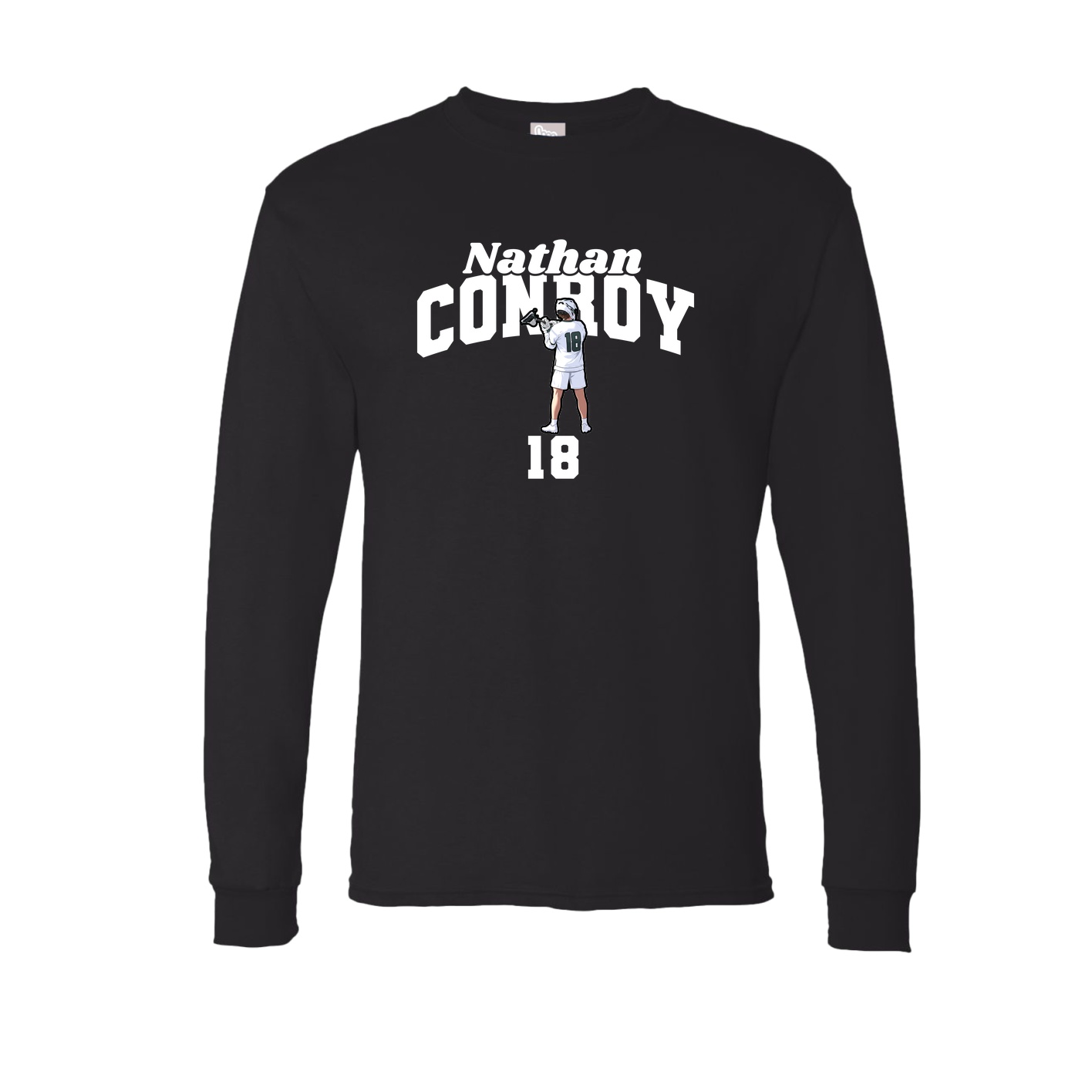 Long Sleeve Tee — Signature Arch in Black