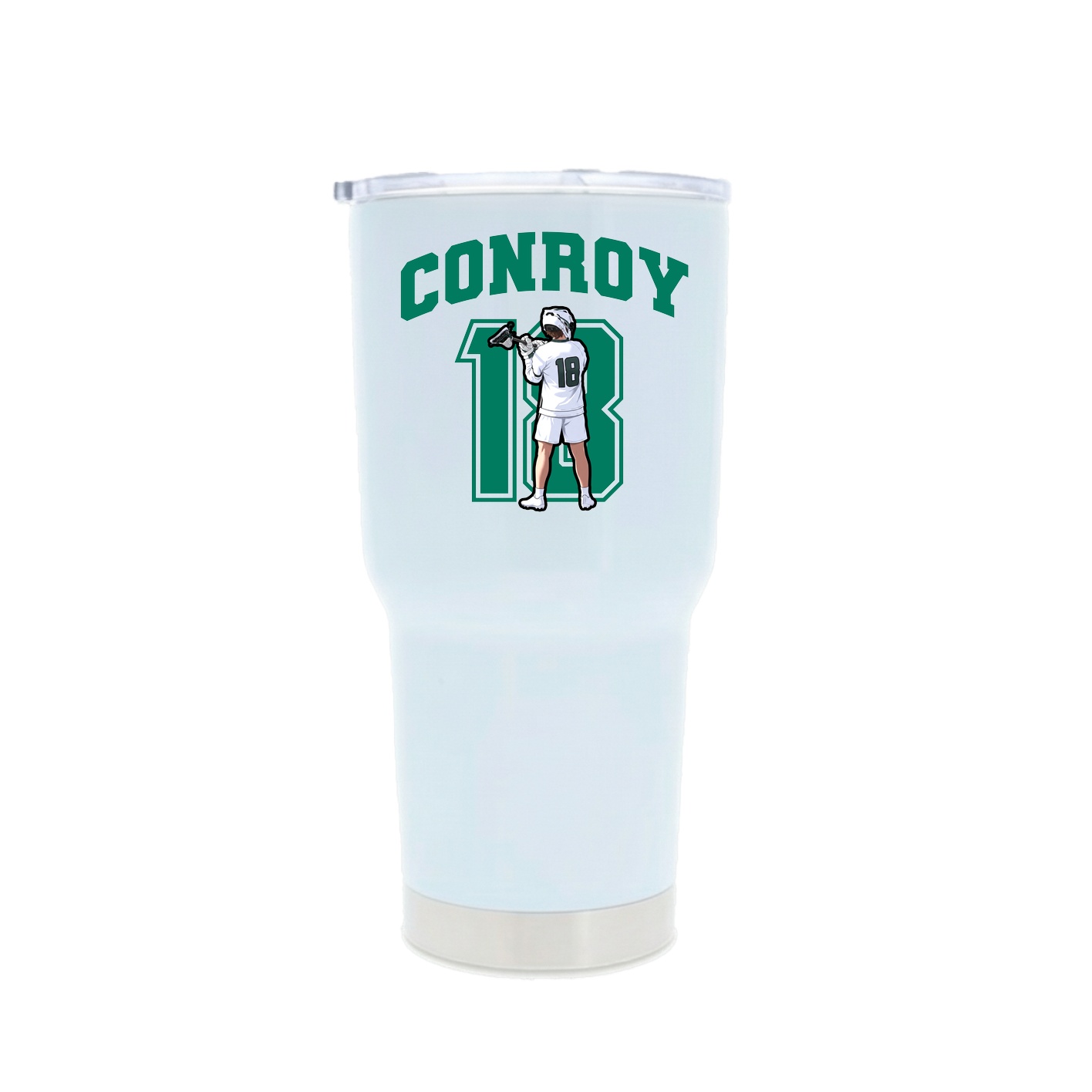 30oz Stainless Steel Tumbler — Number in White
