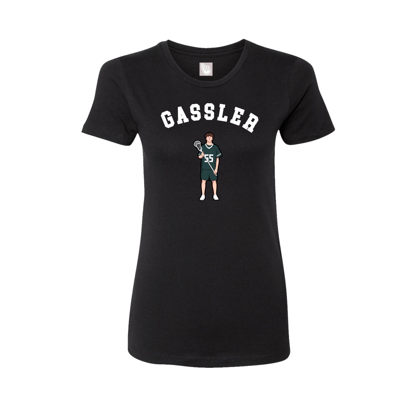 Fitted Women's Tee — Shirsey Arch in Black