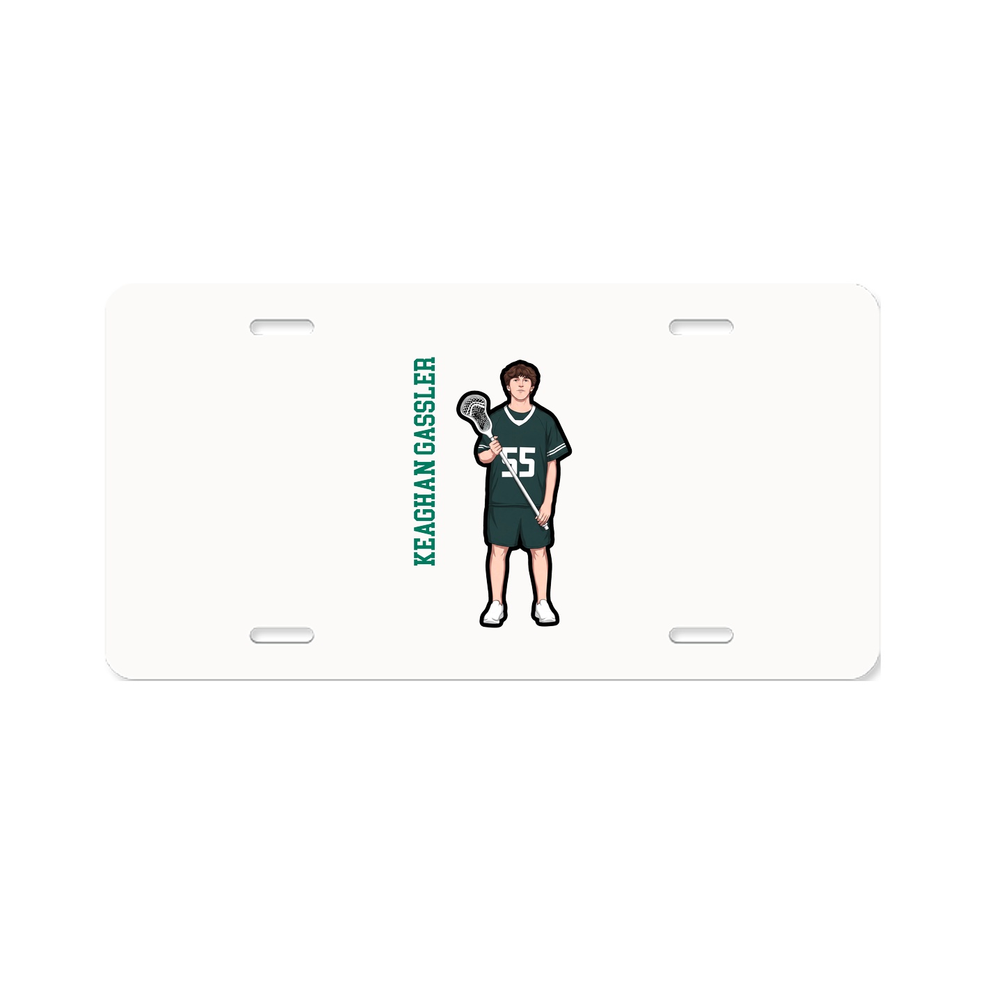 License Plate — Name Vertical in Classic