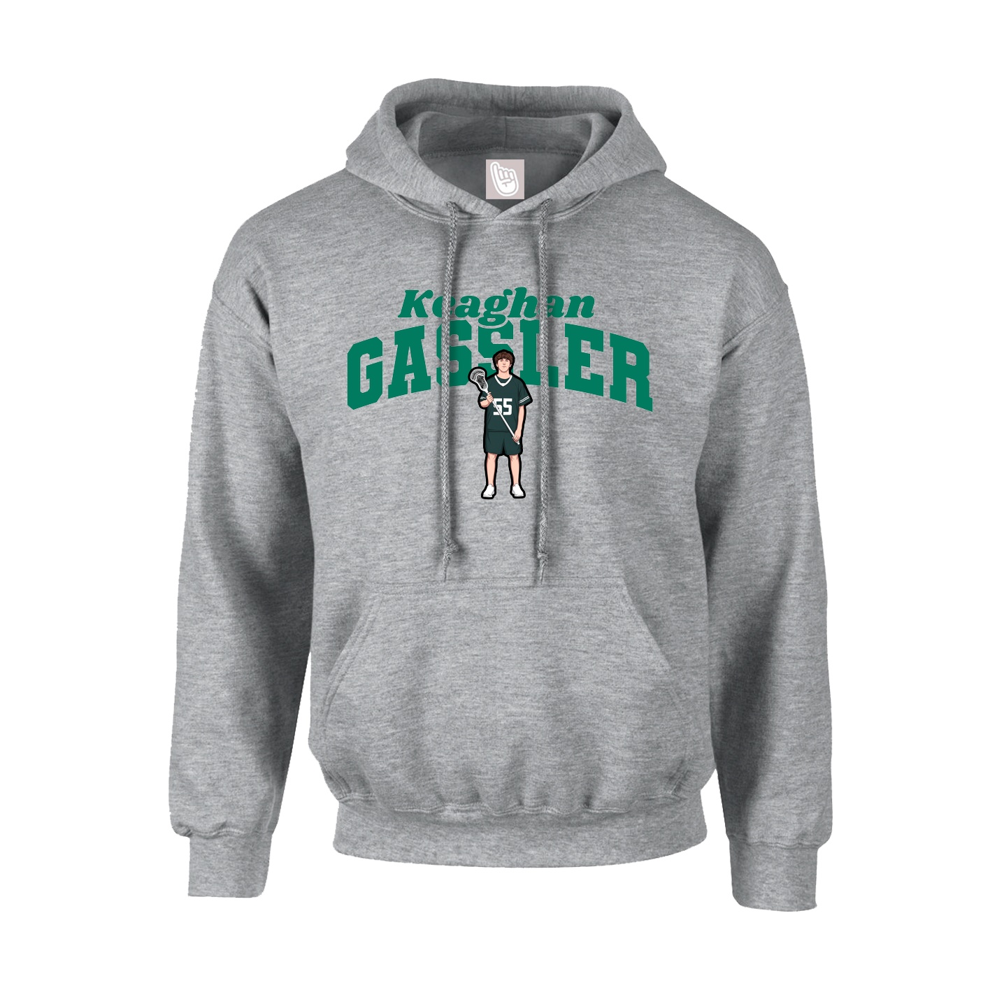 Youth Hoodie — Signature Arch in Grey
