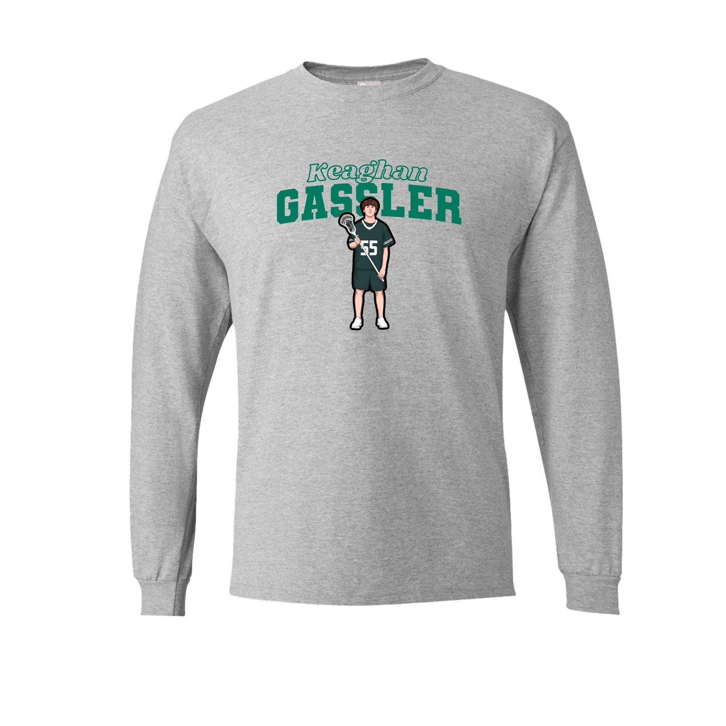 Long Sleeve Tee — Name Arch in Grey