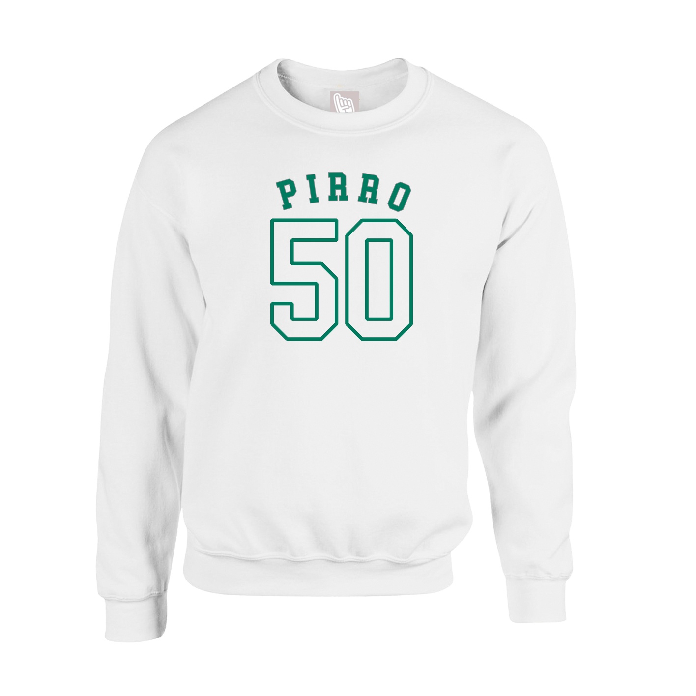 Fleece Crew — Shirsey Arch in White