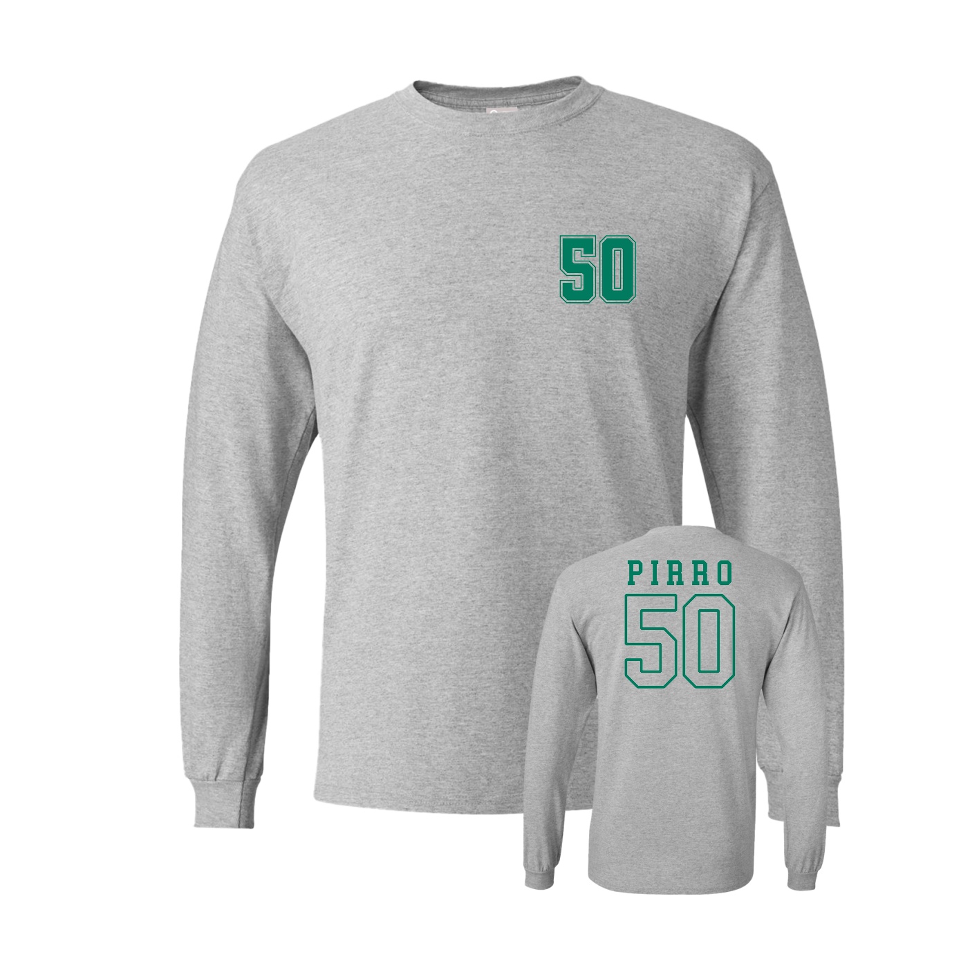 Long Sleeve Tee — Chest Back in Grey