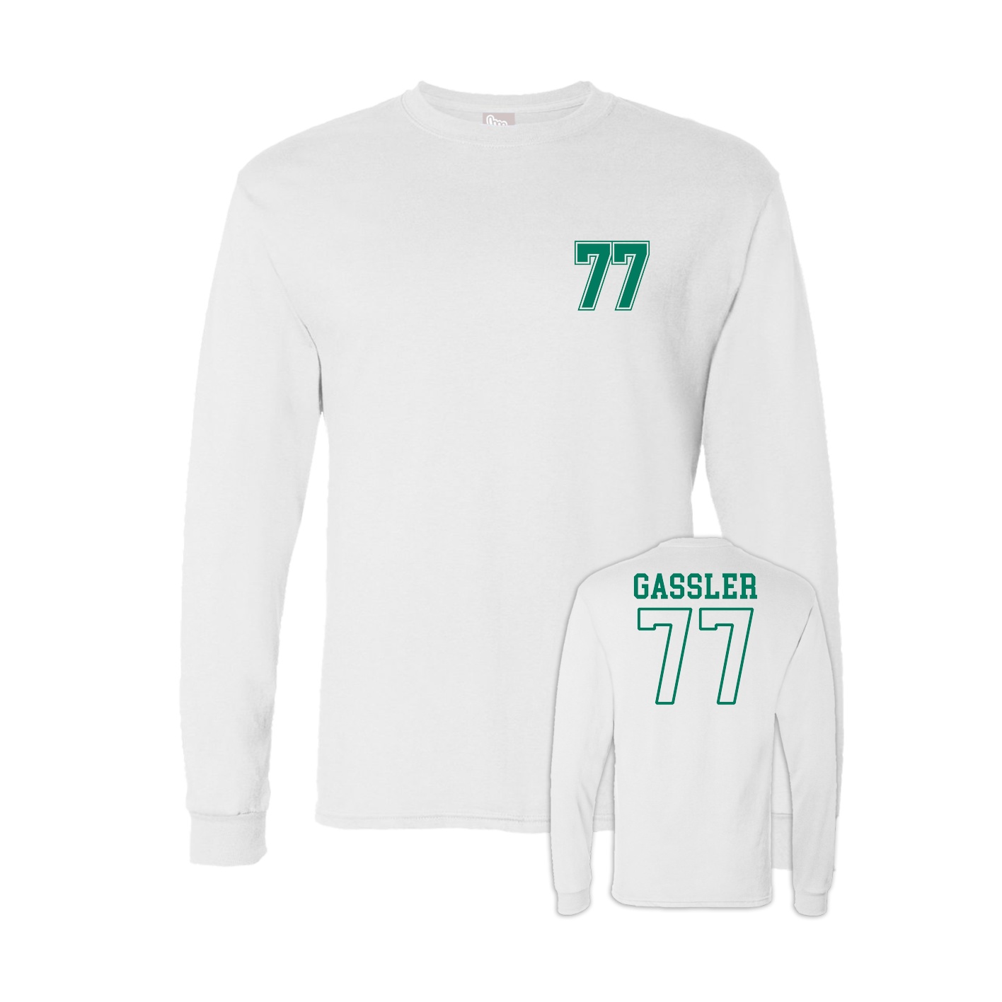 Long Sleeve Tee — Chest Back in White
