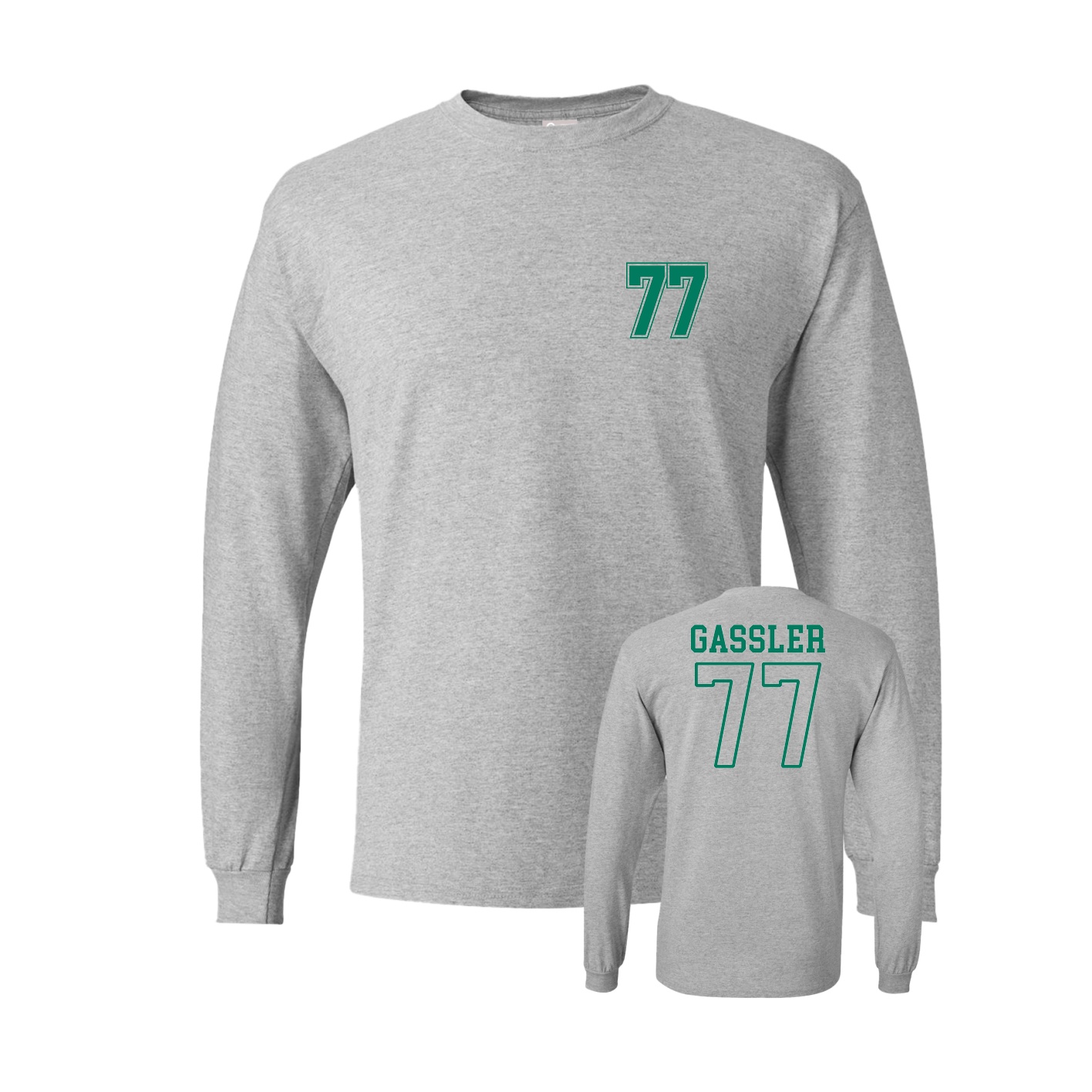 Long Sleeve Tee — Chest Back in Grey