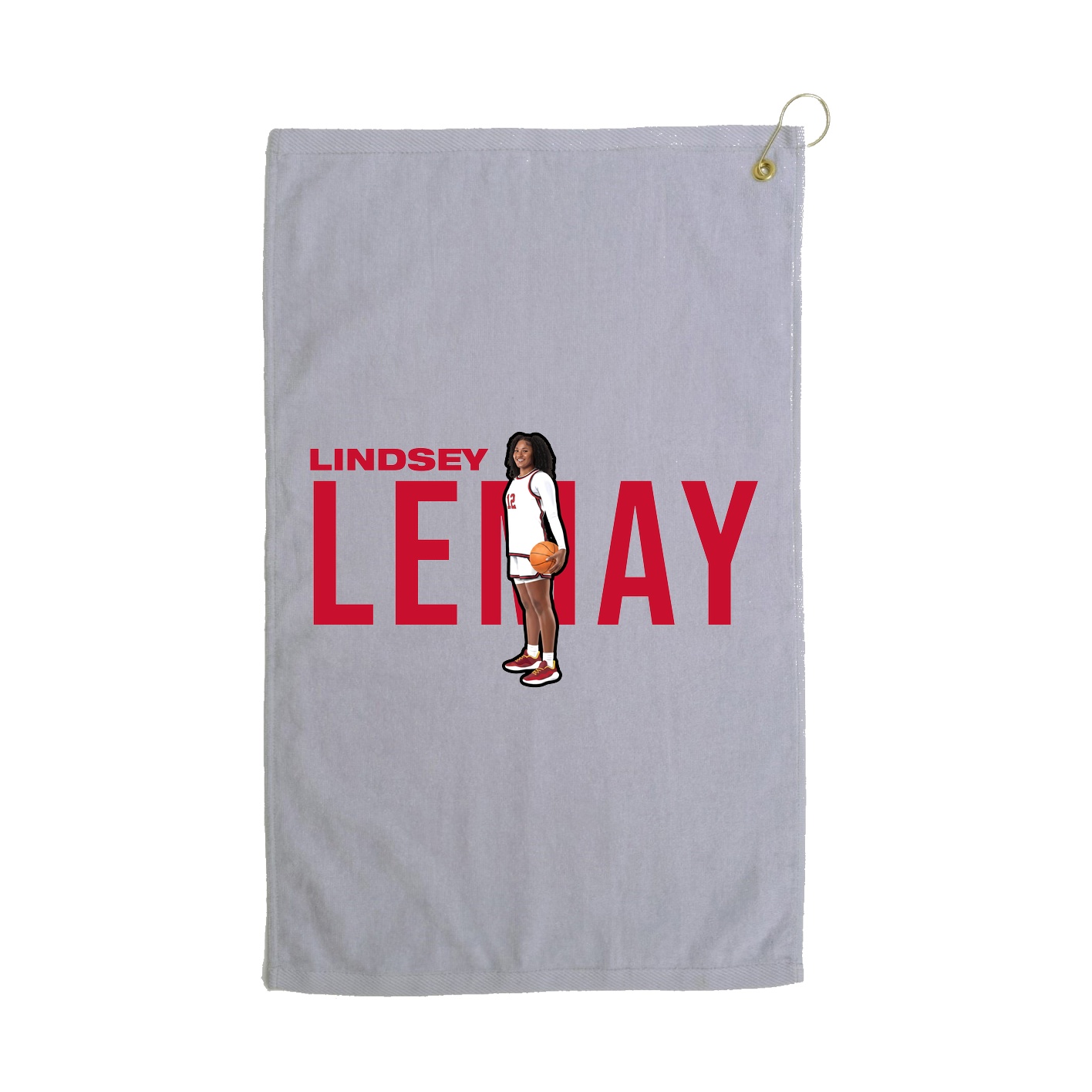 Golf Towel — Player Name in Grey