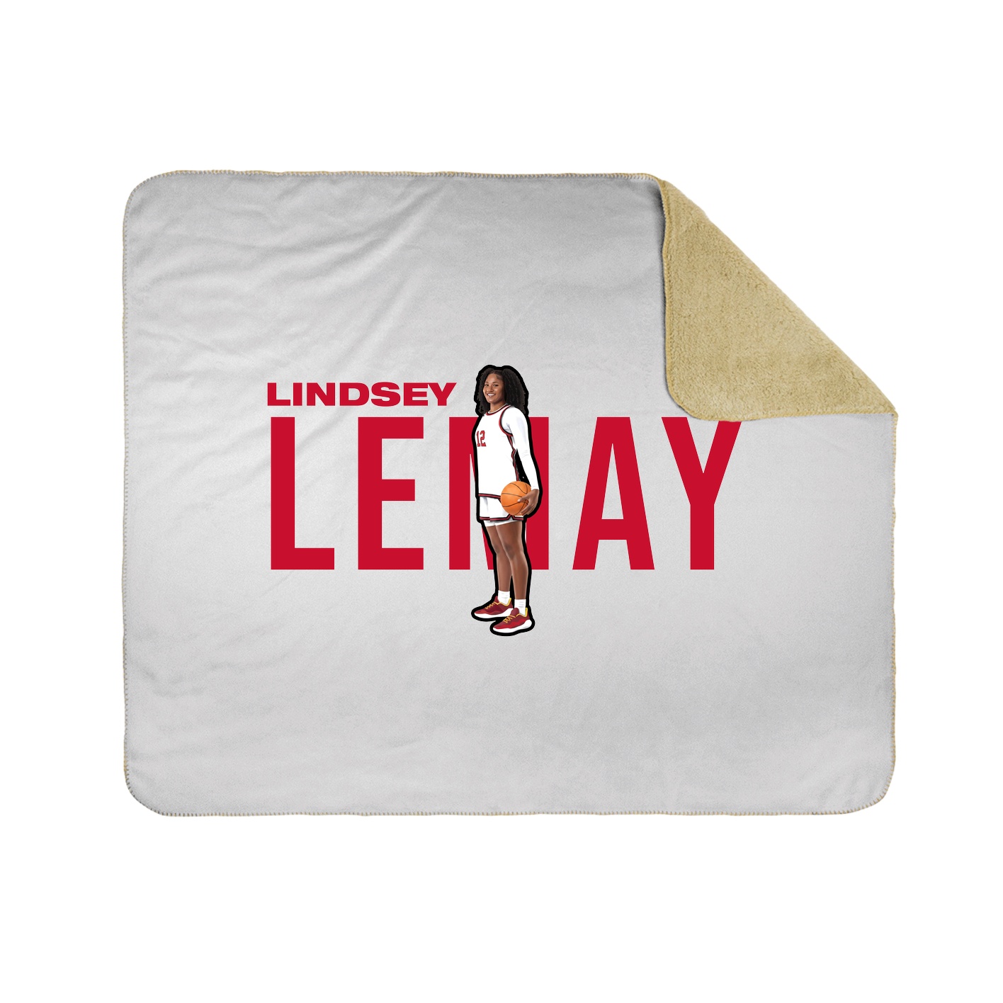 Throw Blanket — Player Name in White