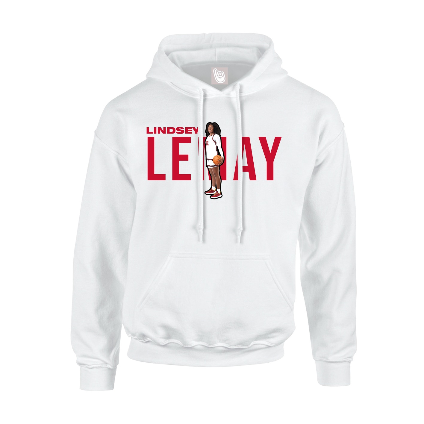 Youth Hoodie — Player Name in White