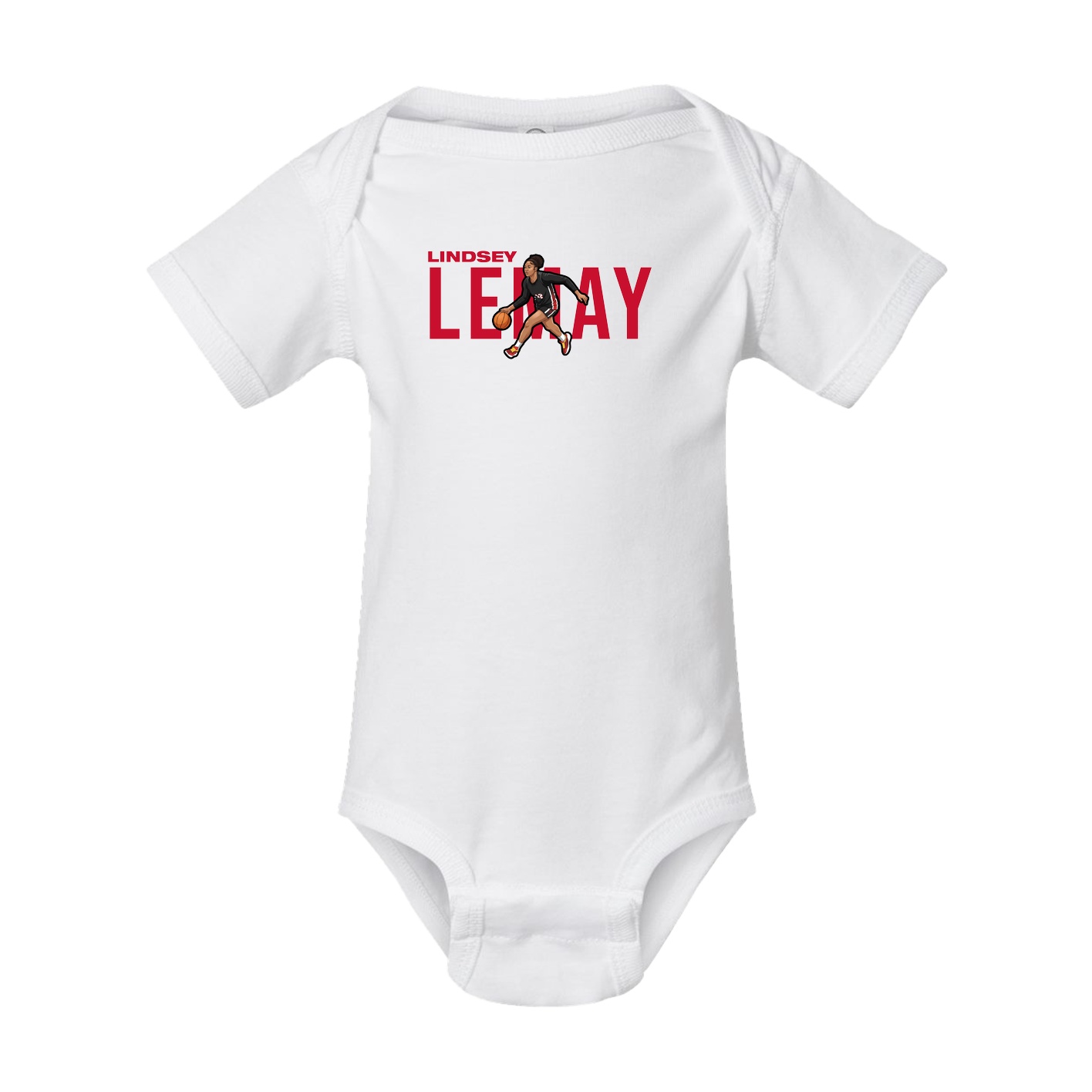 Baby Onesie — Player Name in White