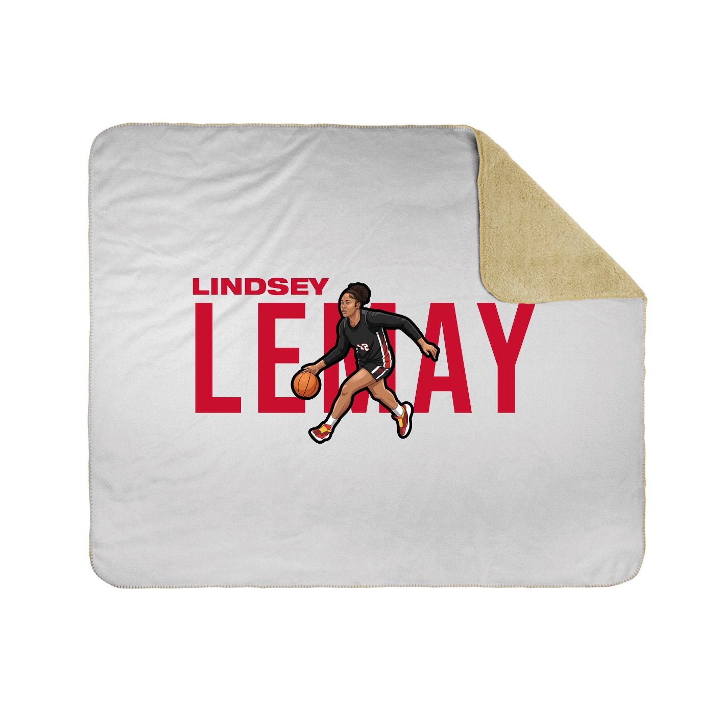 Throw Blanket — Player Name in White
