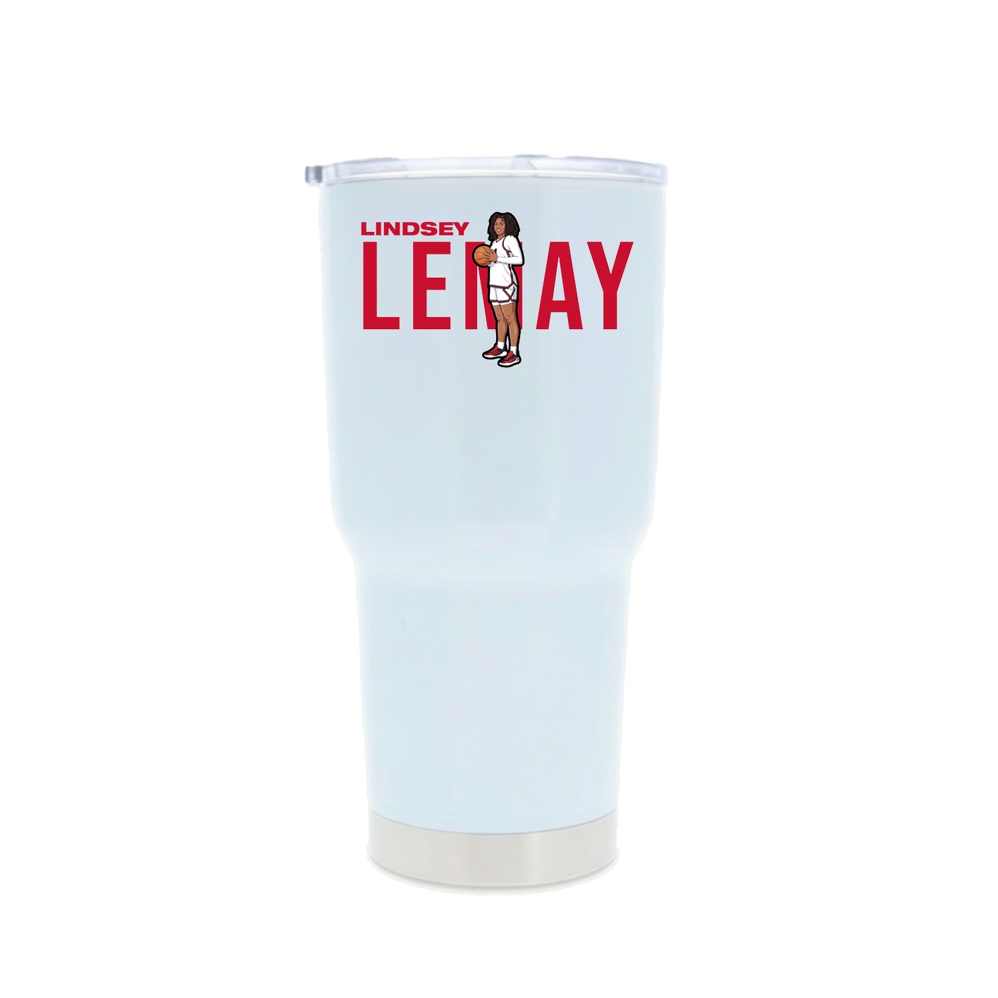 30oz Stainless Steel Tumbler — Player Name in White