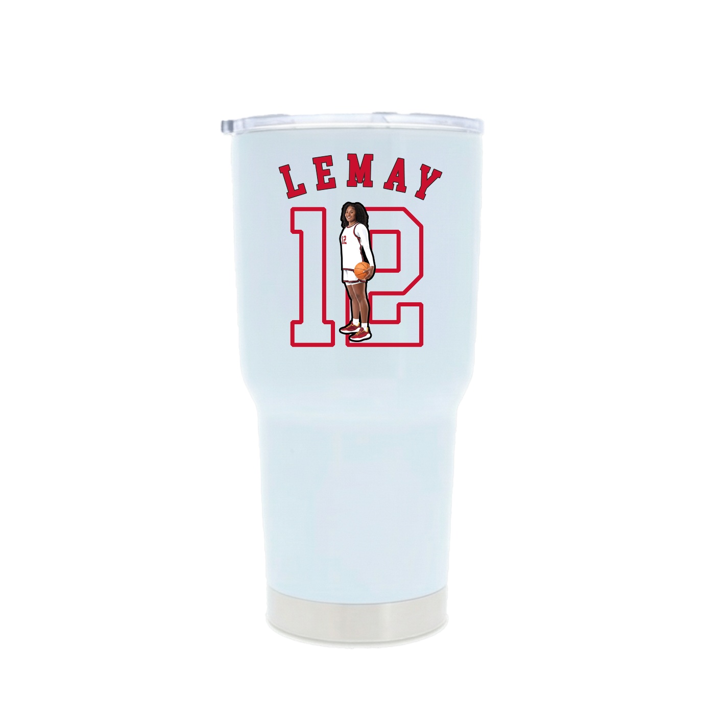 30oz Stainless Steel Tumbler — Shirsey Arch in White