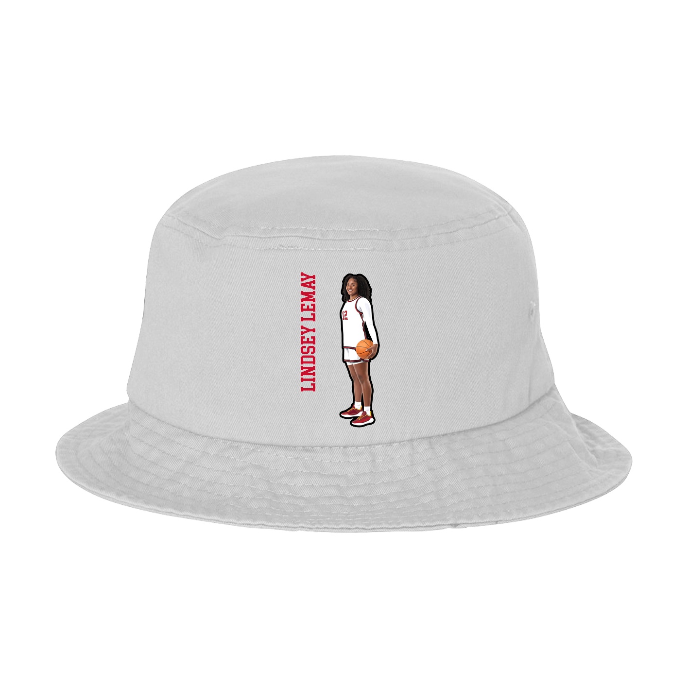 Bucket Cap — Name Vertical in White