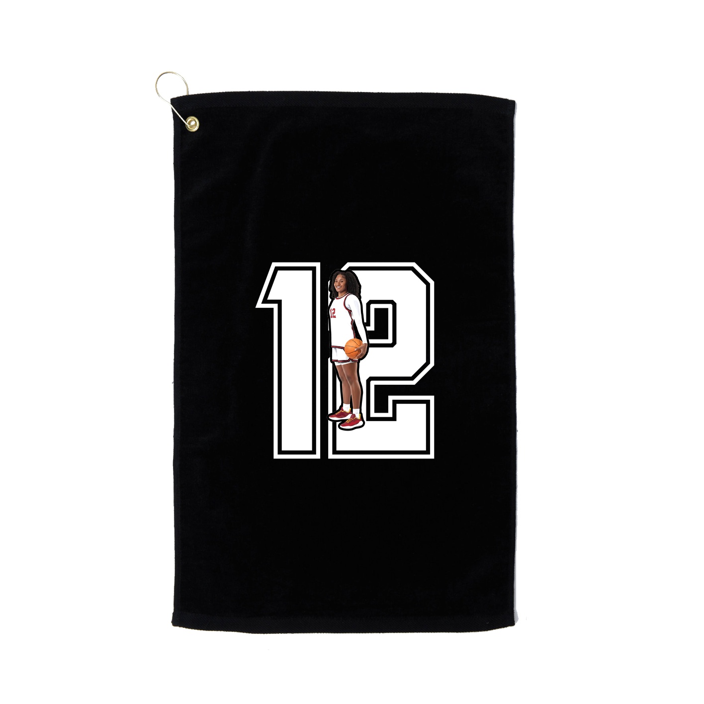 Golf Towel — Number in Black