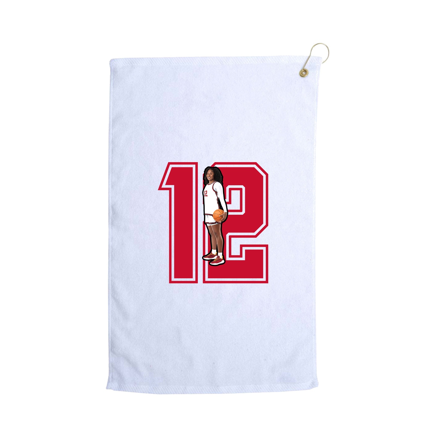 Golf Towel — Number in White