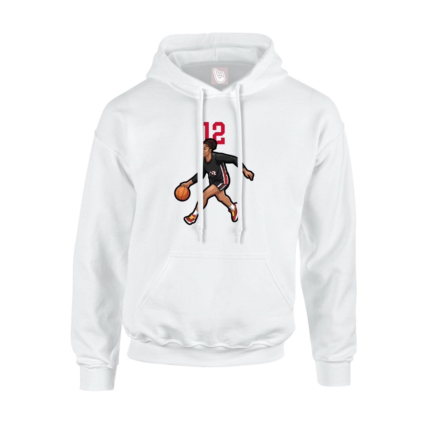Hoodie — Number Top in White