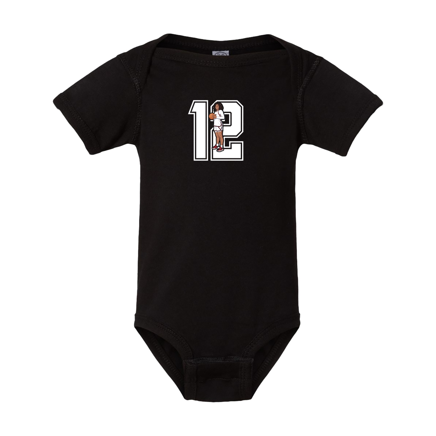 Baby Onesie — Number in Black