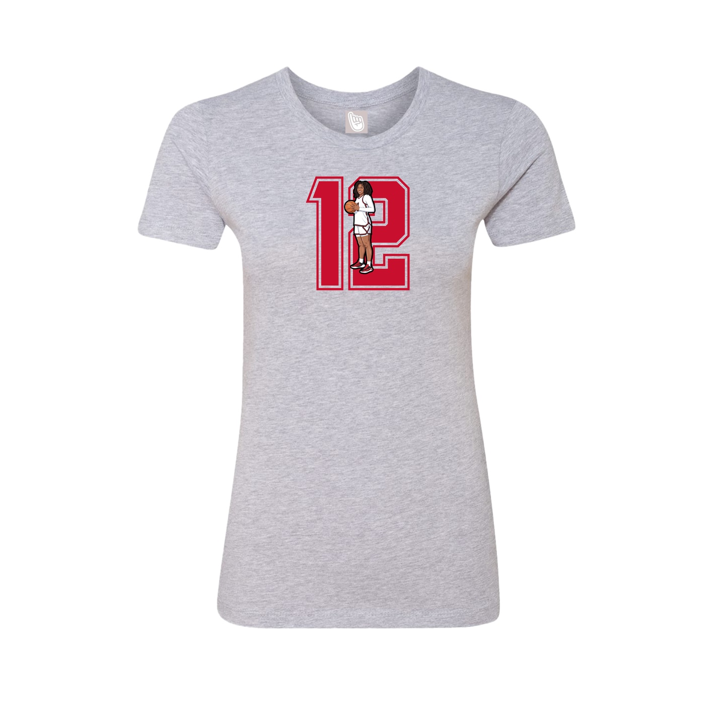 Womens Tee — Number in Grey
