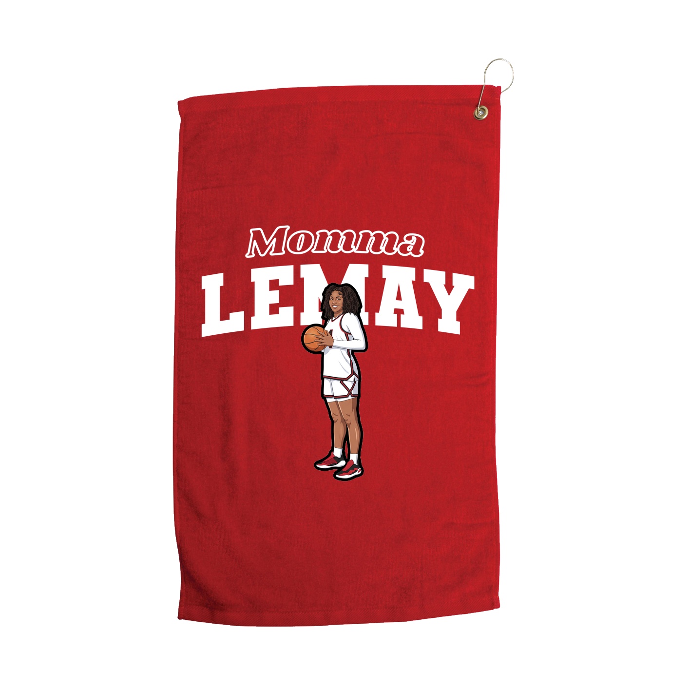 Golf Towel — Mothers Day Block in Red