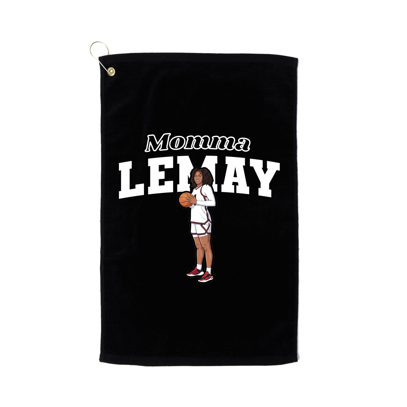 Golf Towel — Mothers Day Block in Black