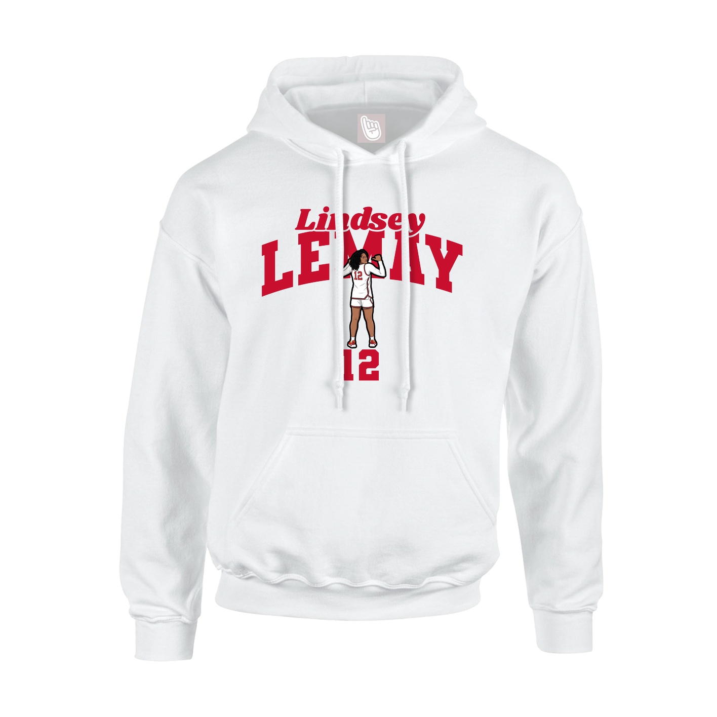 Youth Hoodie — Signature Arch in White