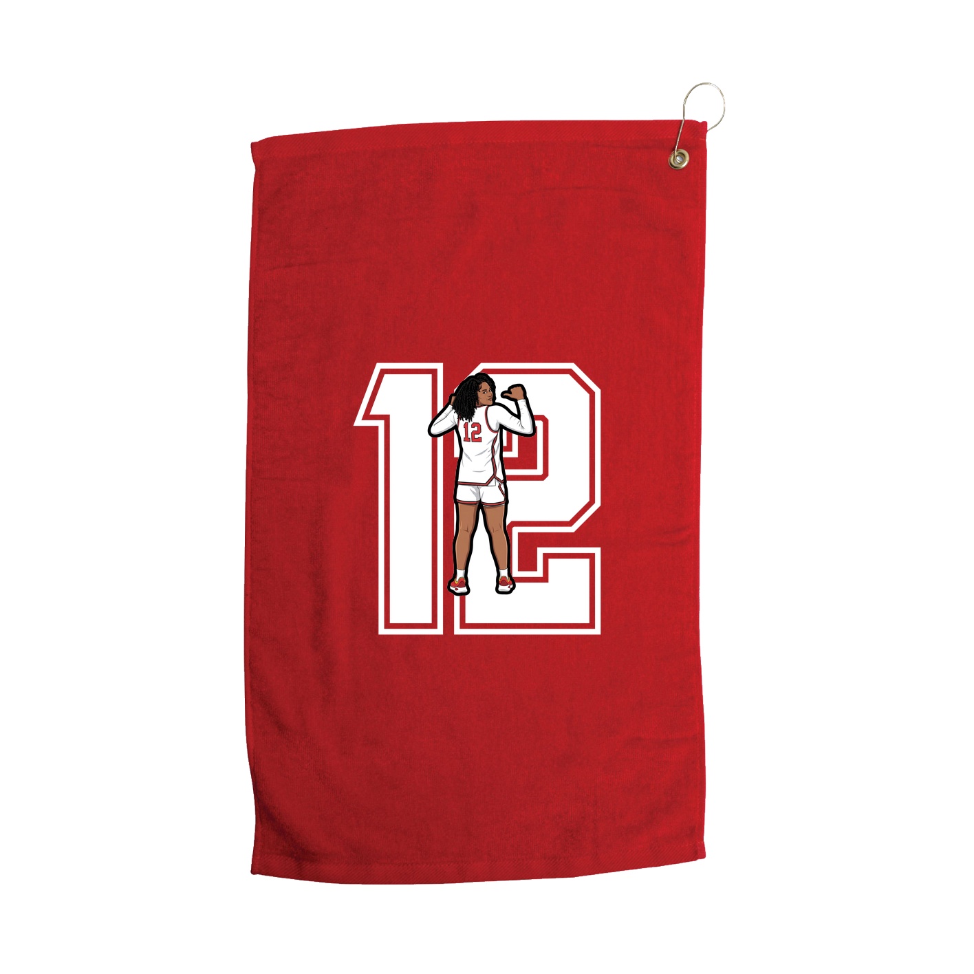 Golf Towel — Number in Red