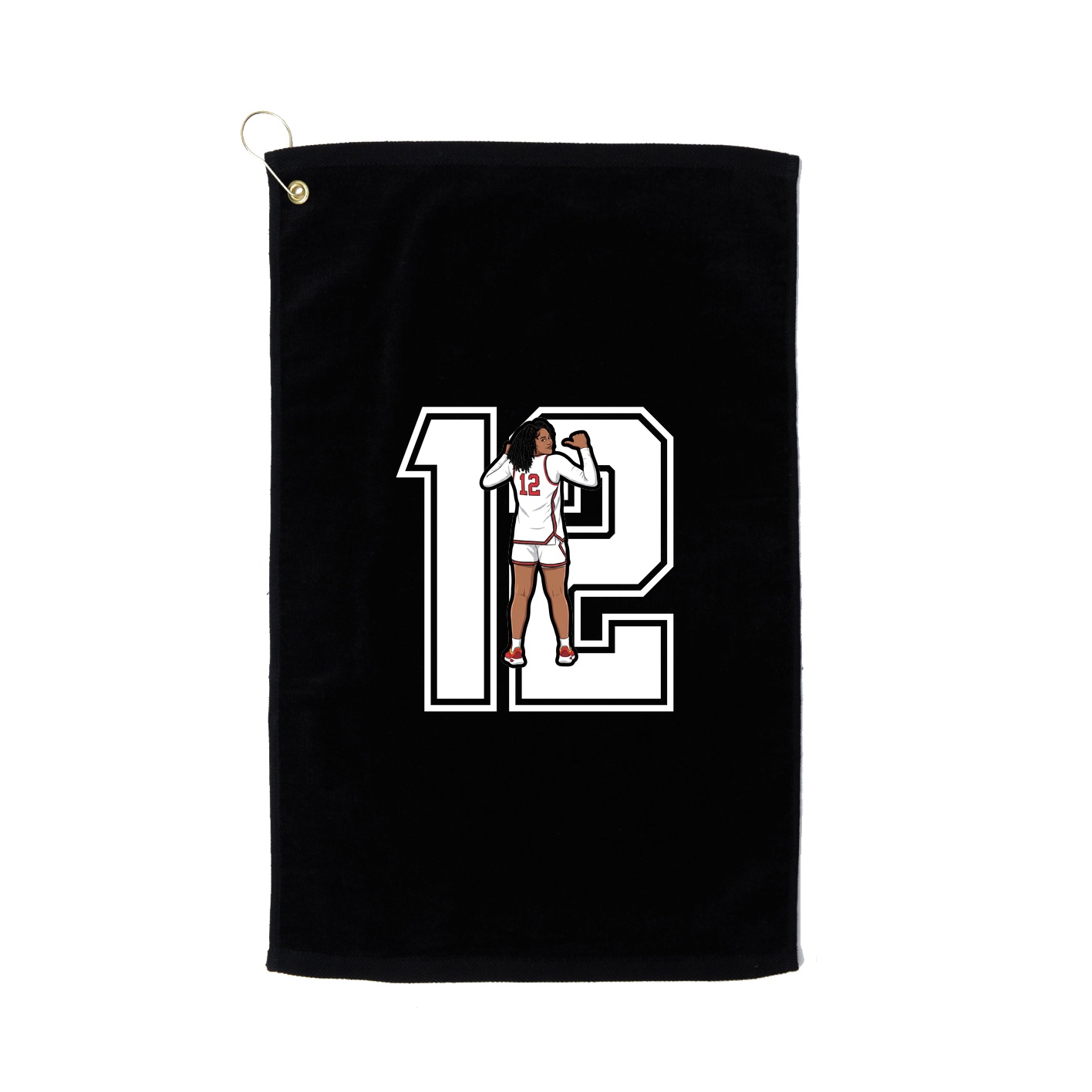 Golf Towel — Number in Black