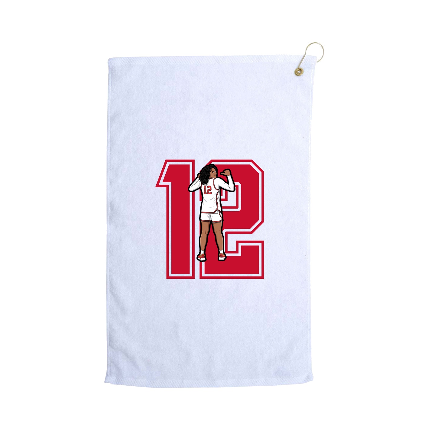Golf Towel — Number in White