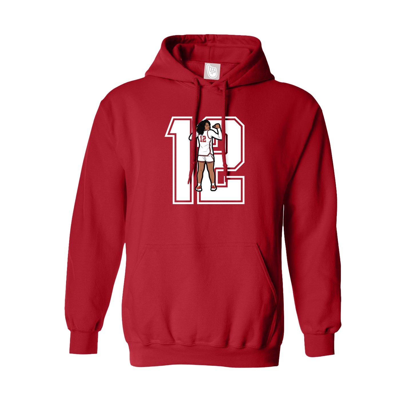 Hoodie — Number in Red