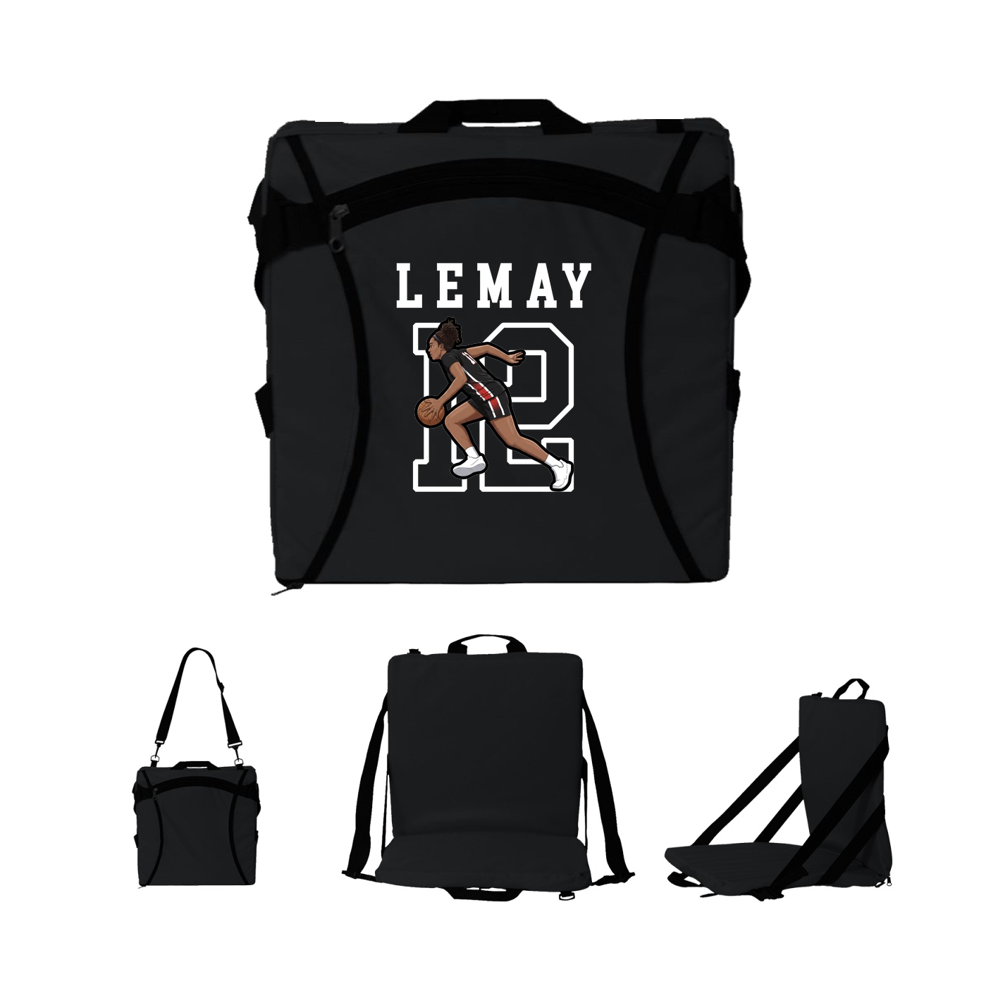 Folding Stadium Seat — Shirsey in Black