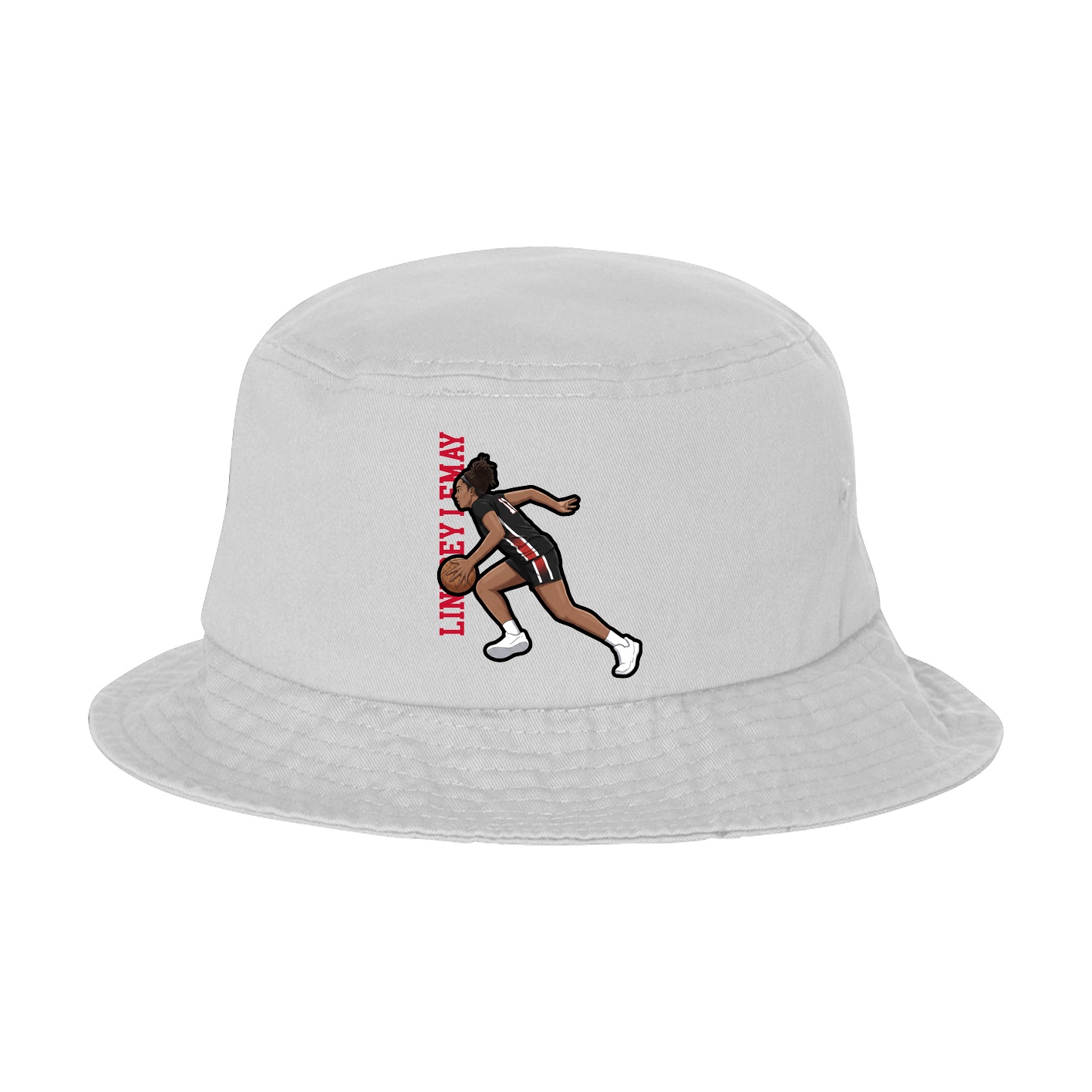Bucket Cap — Name Vertical in White
